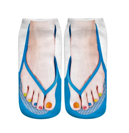 3D Flip Flops Fun Socks