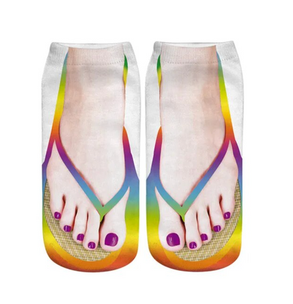 3D Flip Flops Fun Socks