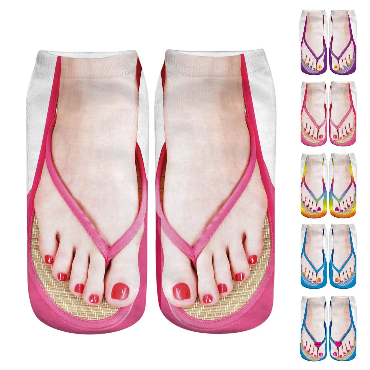 3D Flip Flops Fun Socks