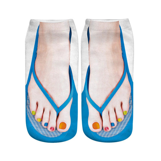 3D Flip Flops Fun Socks